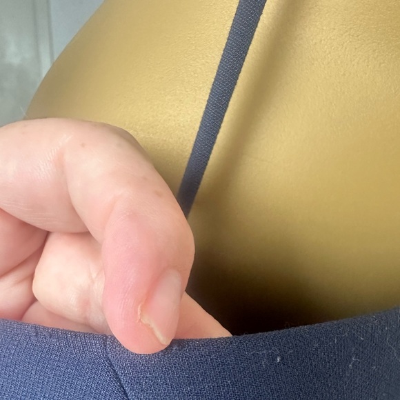 Likely NavyBlue Spaghetti Strap Rayon Poly Blend Side Slits Women’s Dress Size 6 - Picture 10 of 15